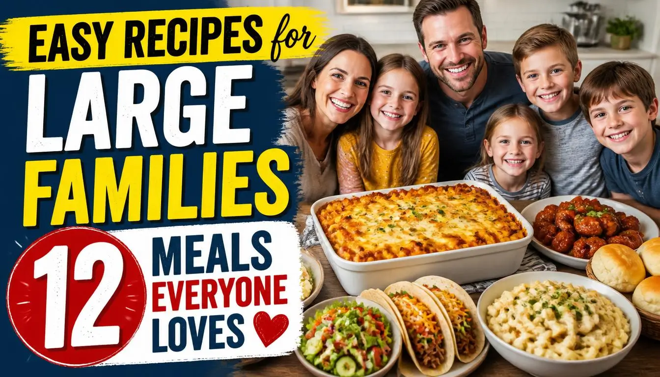 Easy Recipes for Large Families: 12 Meals Everyone Loves